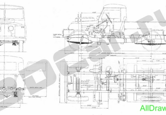 Land Rover Iia (1964) (Ленд Ровер Ия (1964)) - чертежи (рисунки) автомобиля